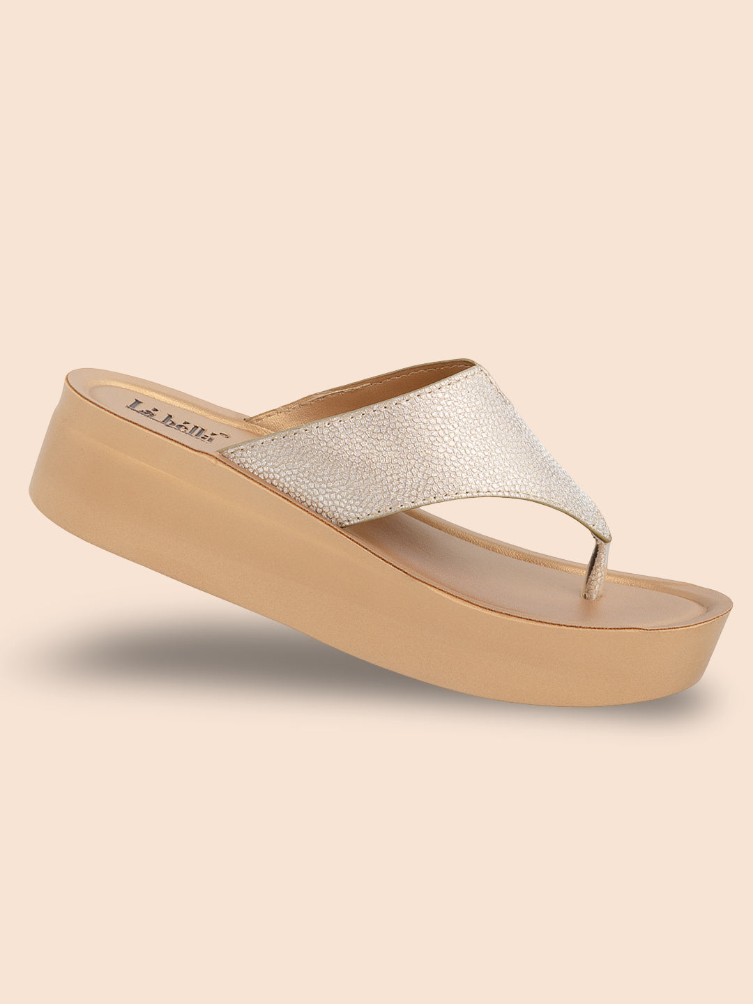 Textured Wedge Toe-Thong Sandals | Women's Comfort Slip-On Platform