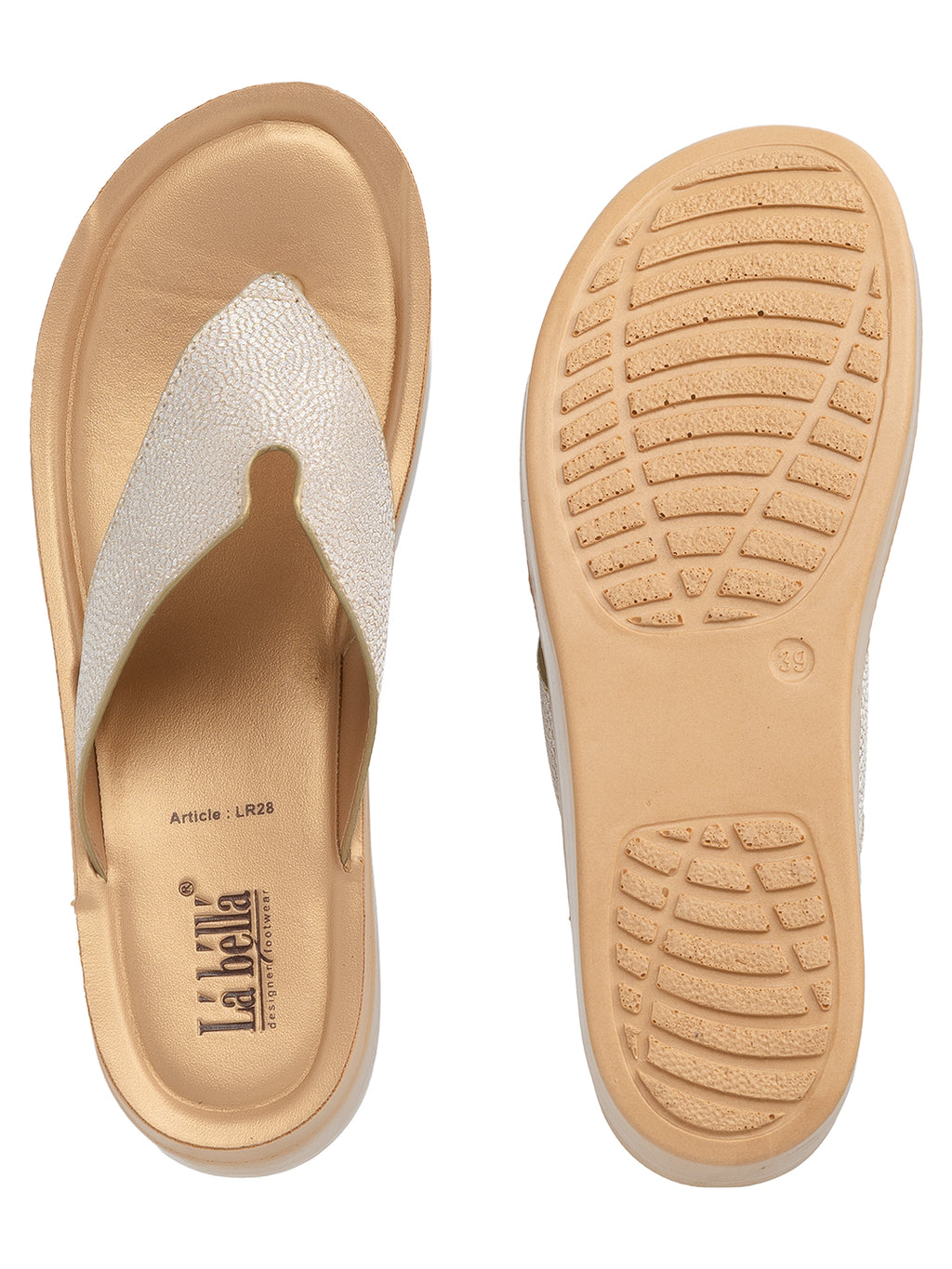 Textured Wedge Toe-Thong Sandals | Women's Comfort Slip-On Platform
