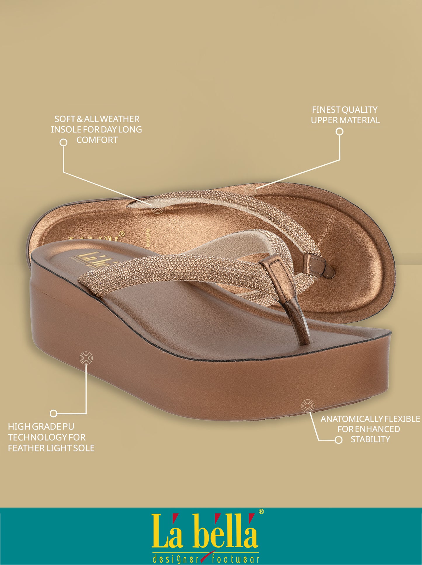 Labella Women's Sandal With Slip-On For LR52