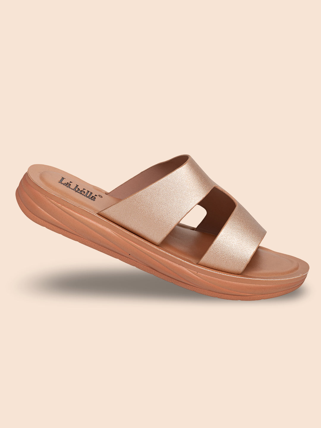 Cut-Out H-Strap Low Platform Sandals | Casual Women's Comfort Slides