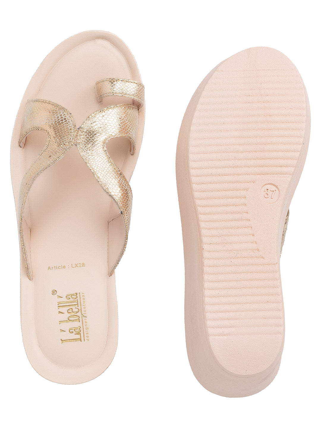 Textured Toe-Ring Platform Wedge Sandals | Women's Slip-On Wedges