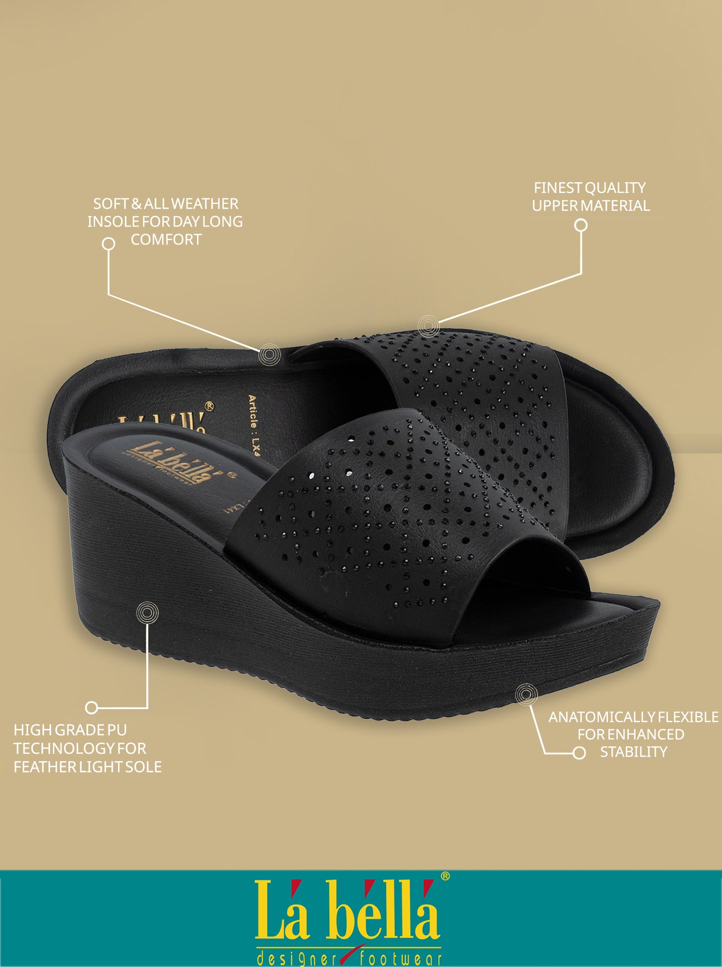 Labella Women's Sandal With Slip-On For LX41