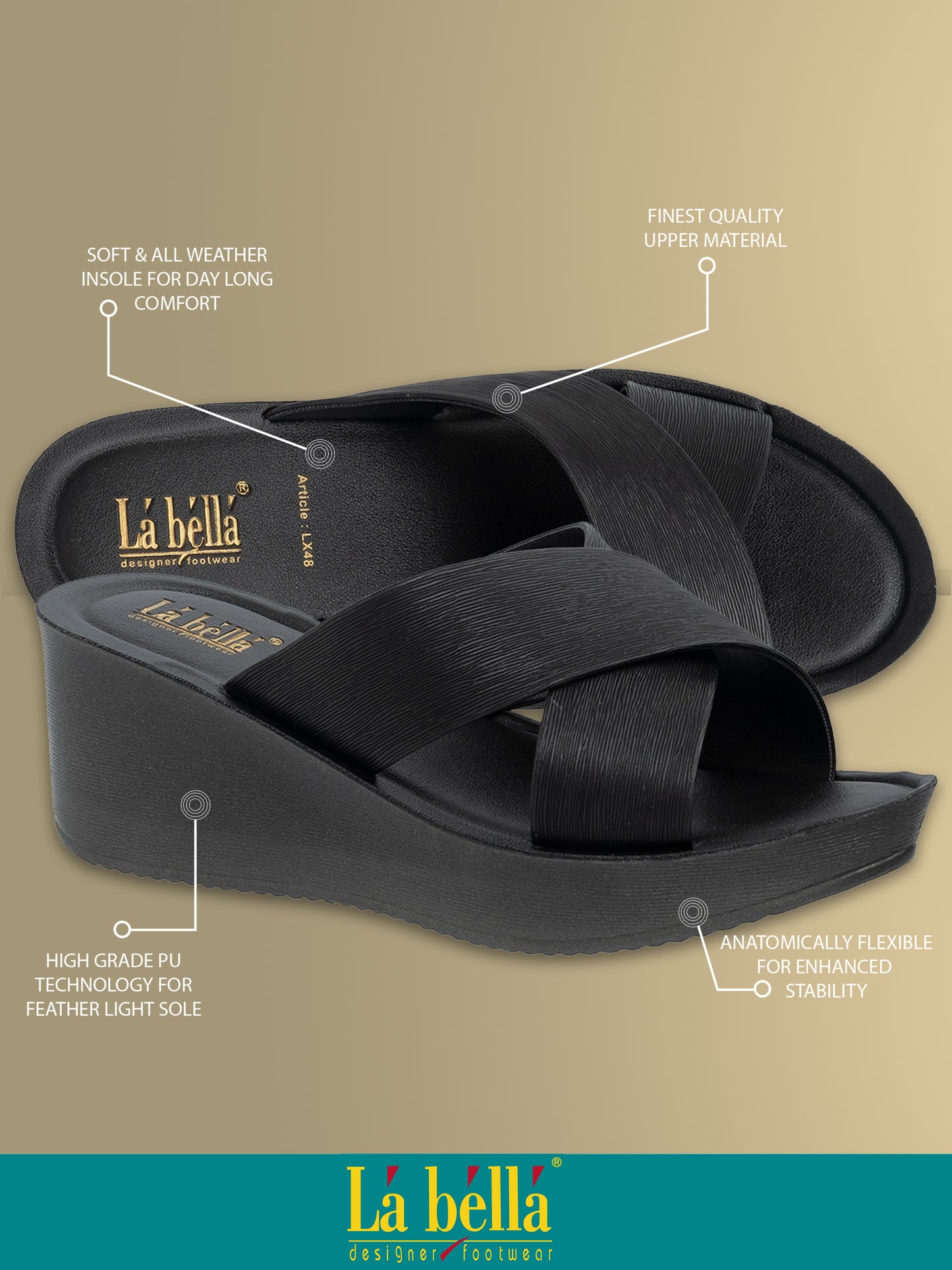 Labella Women's Sandal With Slip-On For LX48