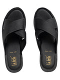 Fine-Textured Crossover Strap Wedge Sandals | Women's Comfort Wedges