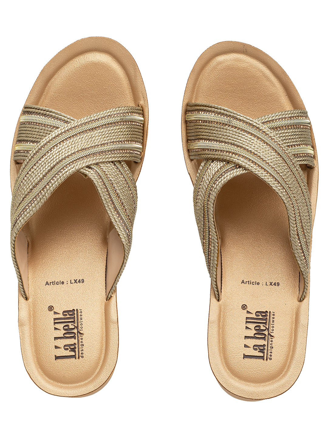 Embellished Criss-Cross Wedge Sandals | Women's Platform Slides