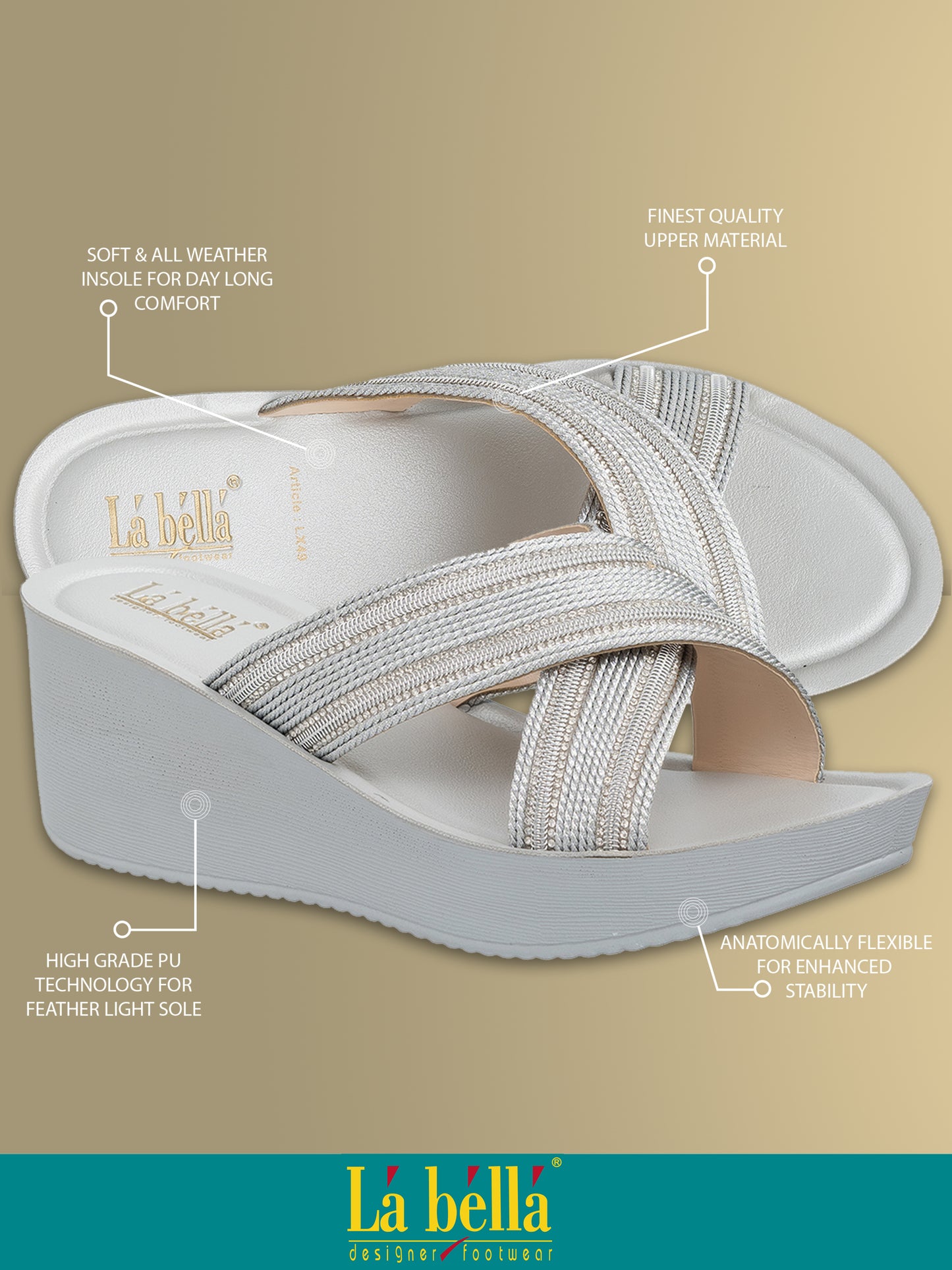 Labella Women's Sandal With Slip-On For LX49