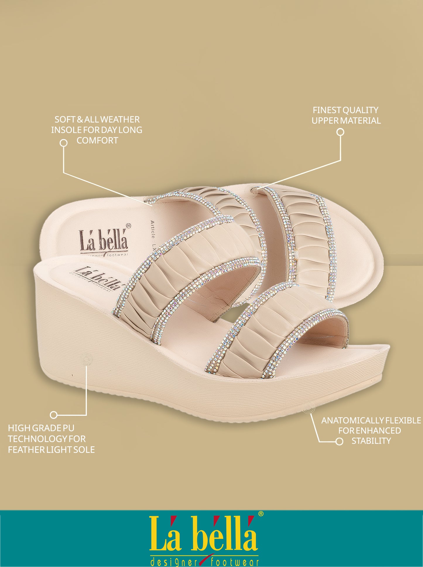 Labella Women's Sandal With Slip-On For LX54