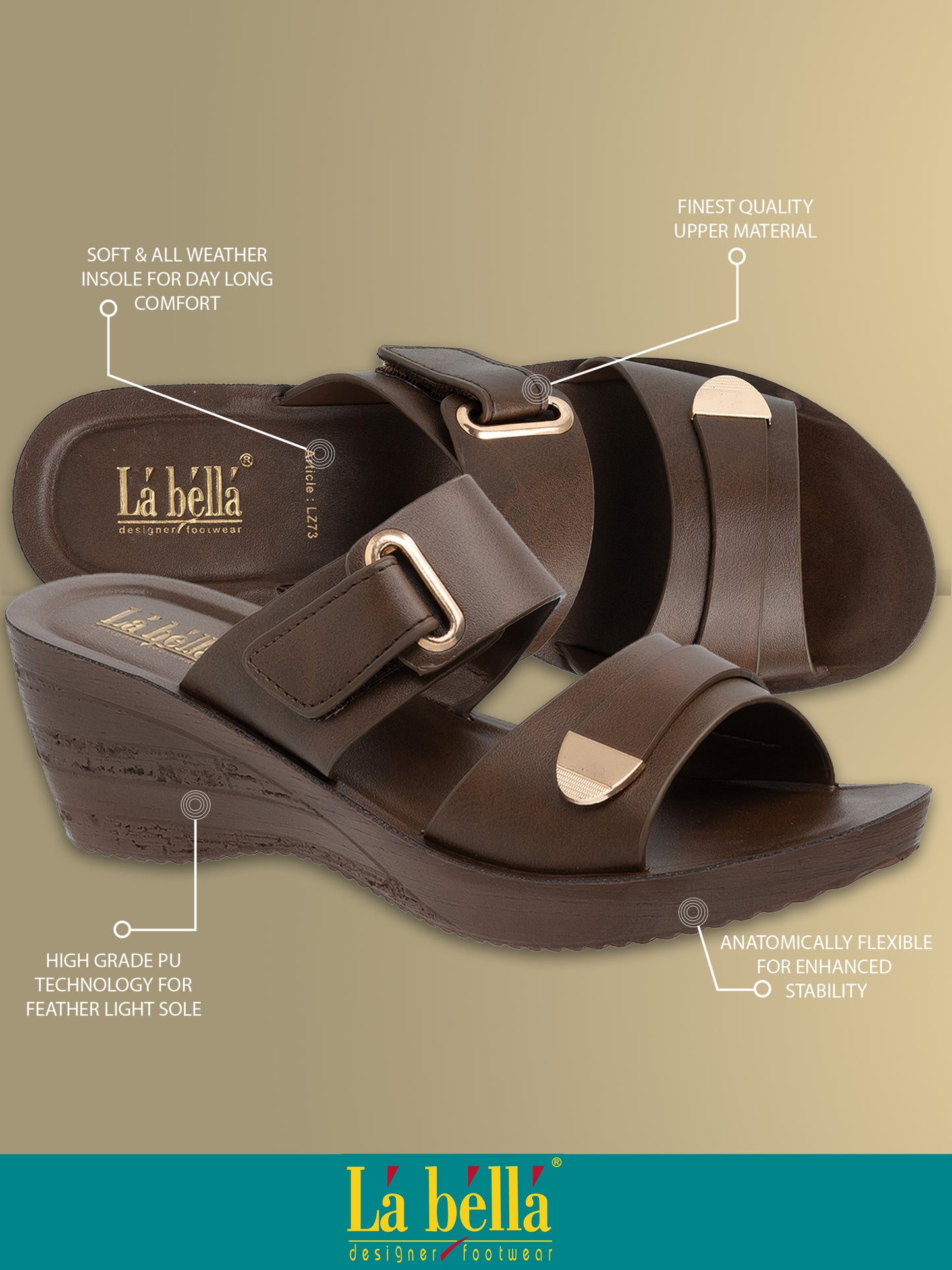Labella Women's Sandal With Slip-On For LZ73