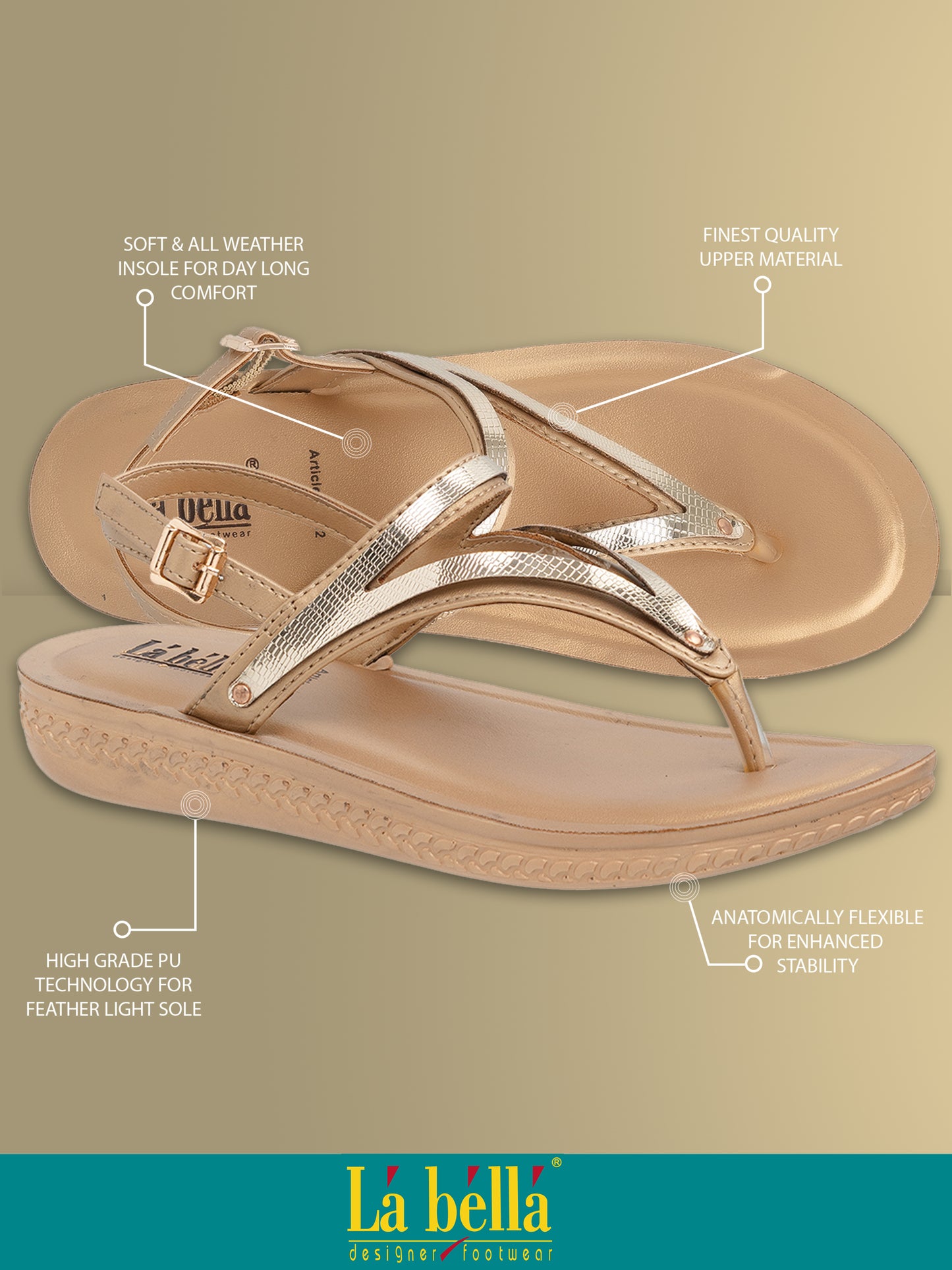 Labella Women's Sandal With Slip-On For MI02