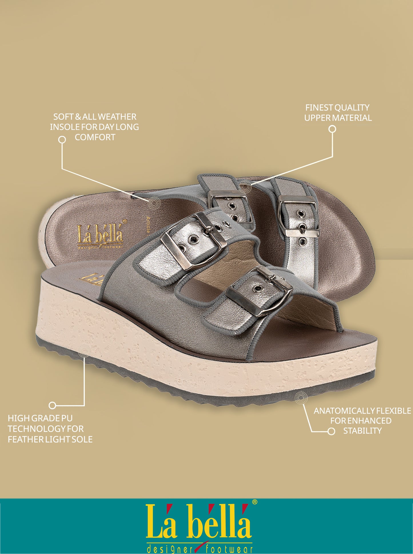 Labella Women's Sandal With Slip-On For PK10