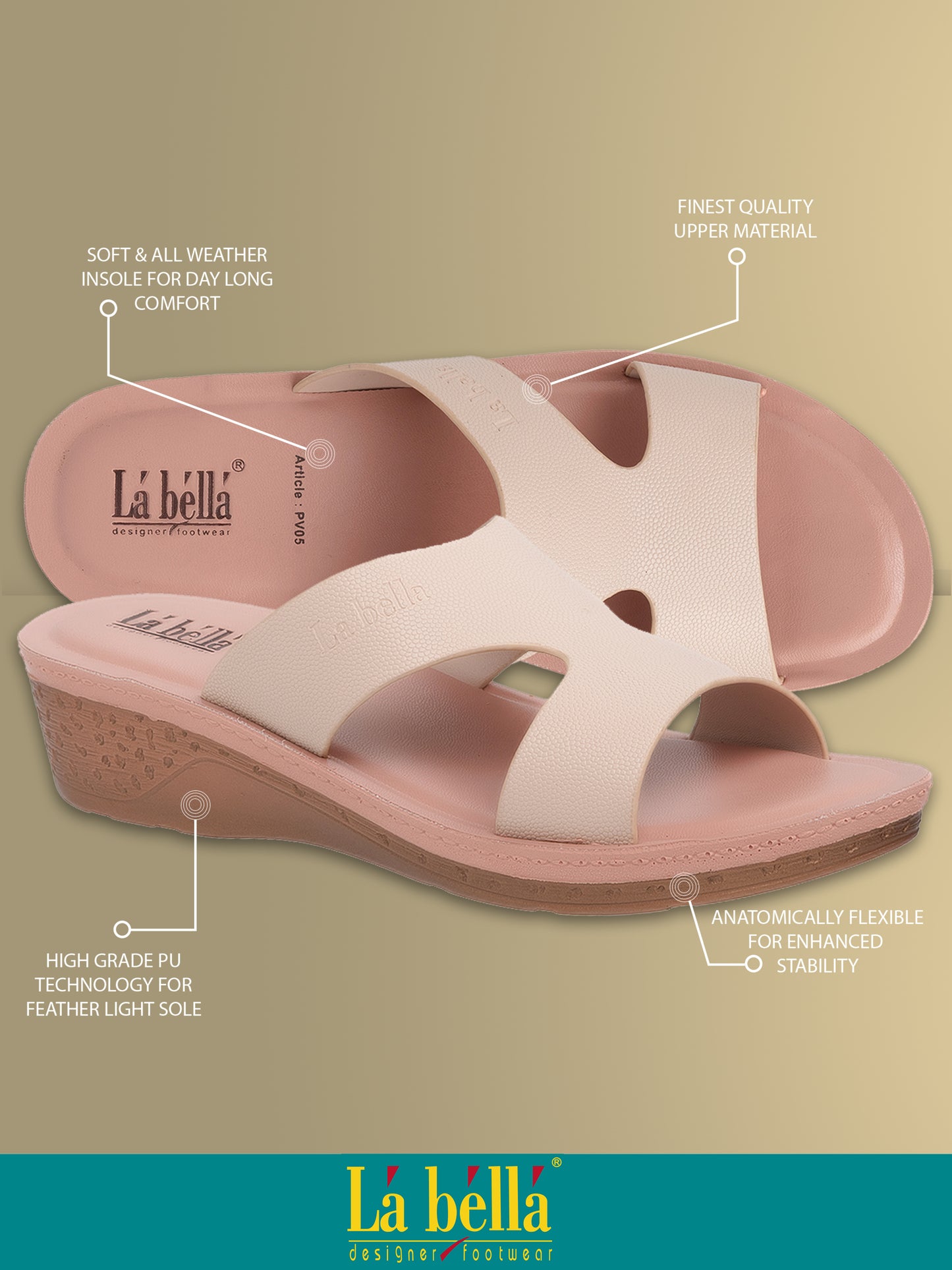 Labella Women's Sandal With Slip-On For PV05