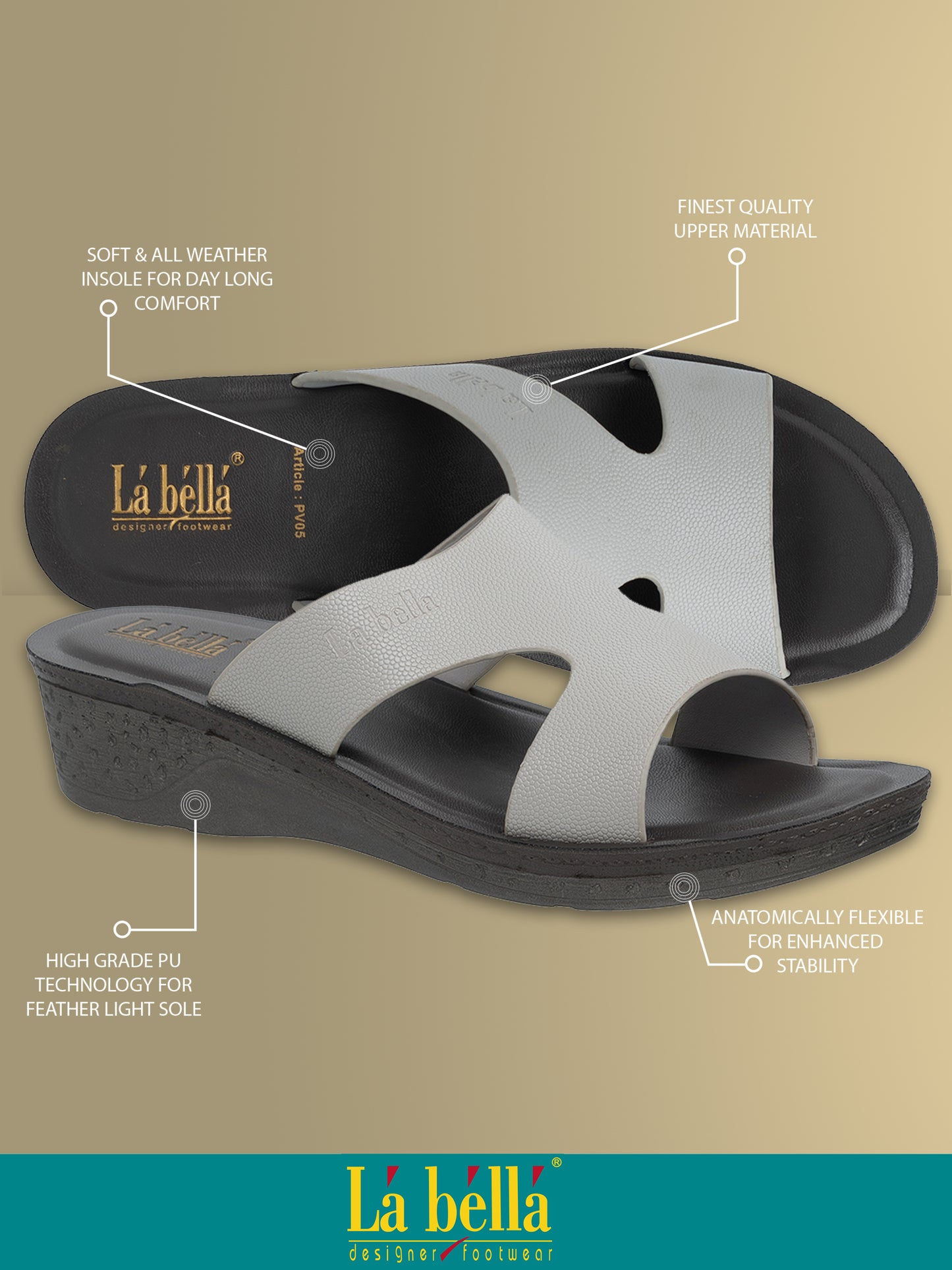 Labella Women's Sandal With Slip-On For PV05